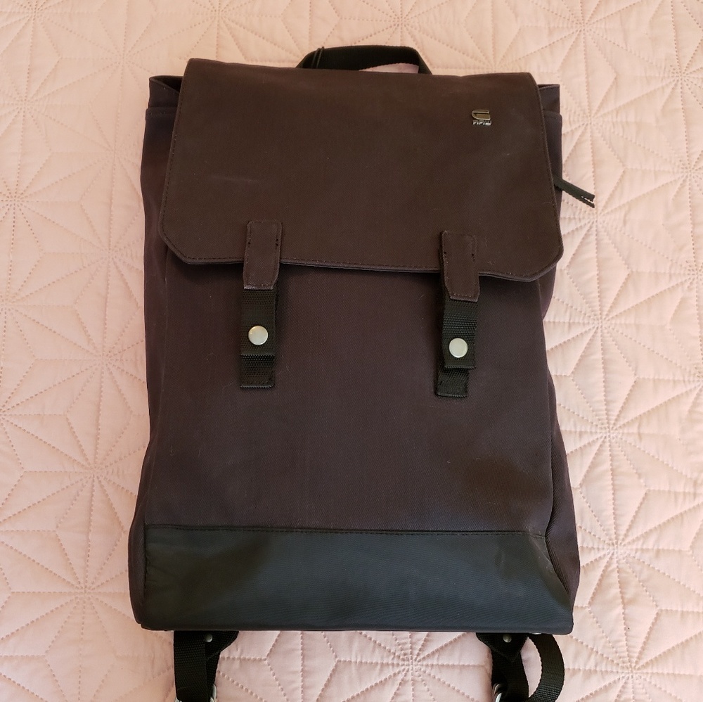 G star raw denim backpack with laptop sleeve